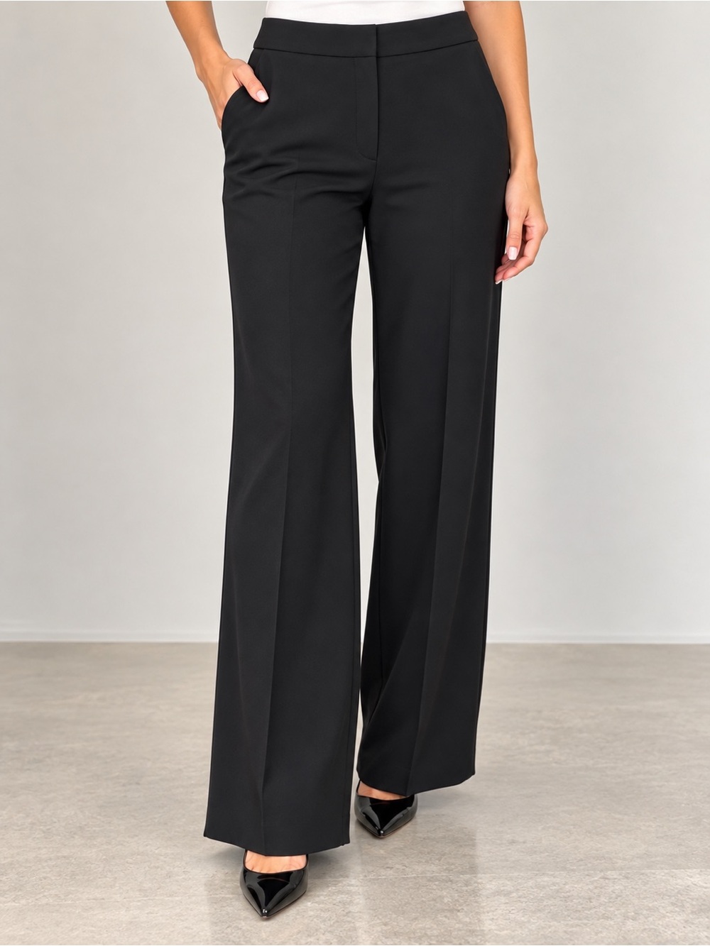 Aritzia The Limitless Wide Leg Pants Black Size 10